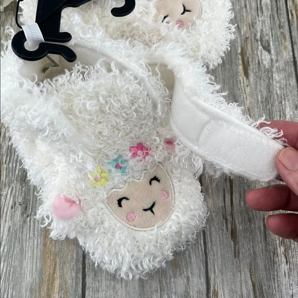 Baby Girls Llama Bootie Slippers Shoes Size 3